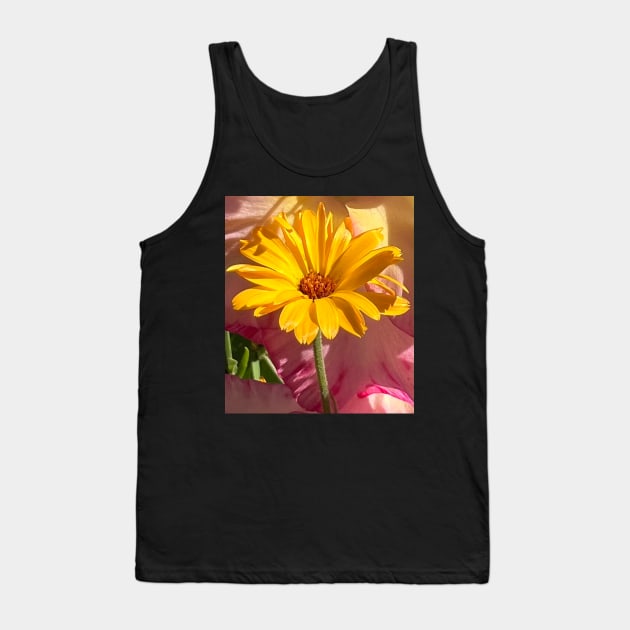 Rising Yellow Daisy Flower Tank Top by Photomersion